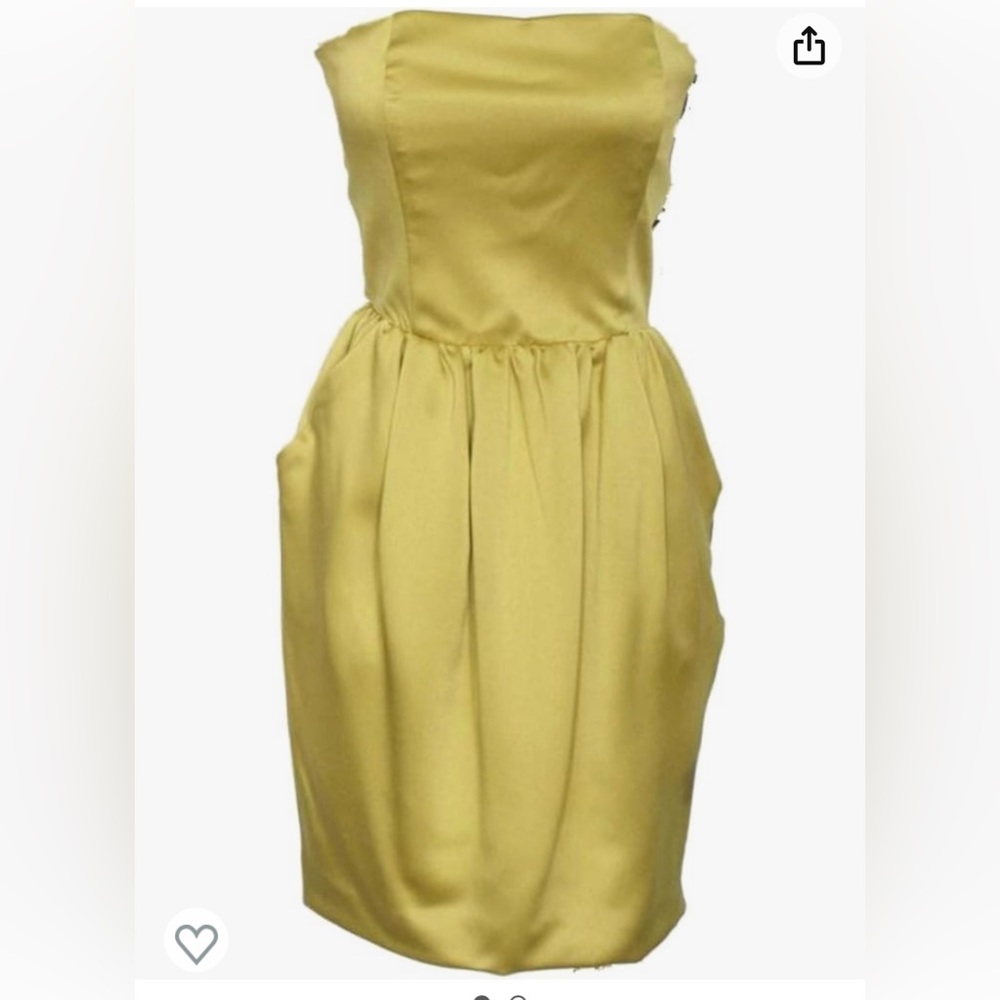 Rachel Roy Women's Strapless Party Cocktail Dress Green 2 new nwt